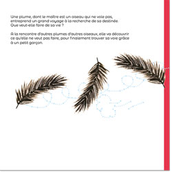 Une page du livre Les aventures de la plume qui voyageait, Littérature illustrée d'enfance et de jeunesse